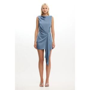 Significant Other Alyssa Mini Dress Draped Asymmetrical US 8 Special Occasion